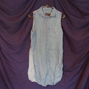 Ci Sono lightweight denim button down shirt